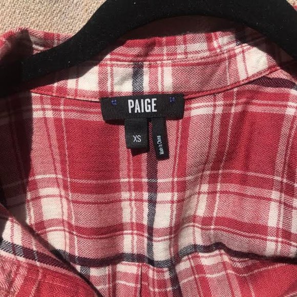 PAIGE Blouse-y Plaid Button Up - Picture 2 of 3